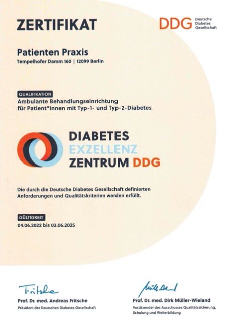 Diabetes Exzellenzzentrum DDG Diabetes Exzellenzzentrum DDG